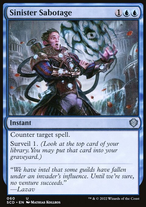 Sinister Sabotage, Starter Commander Decks #60, Magic: The Gathering card
