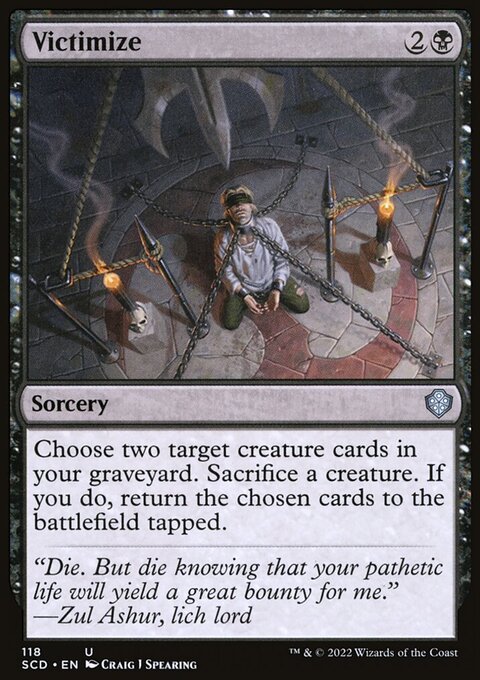 Victimize, Starter Commander Decks #118, Magic: The Gathering card