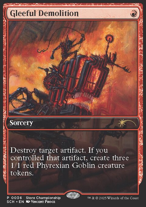 Gleeful Demolition, Store Championships #36, Magic: The Gathering card