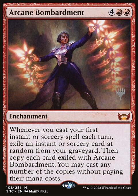 Arcane Bombardment, Streets of New Capenna Promos #101p, Magic: The Gathering card