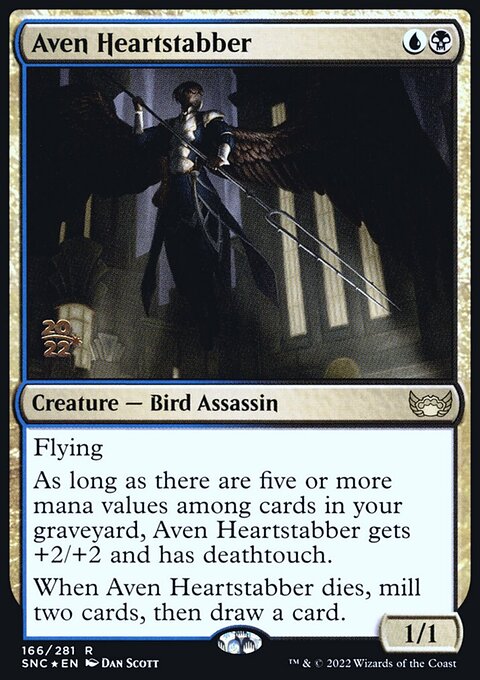Aven Heartstabber, Streets of New Capenna Promos #166s, Magic: The Gathering card