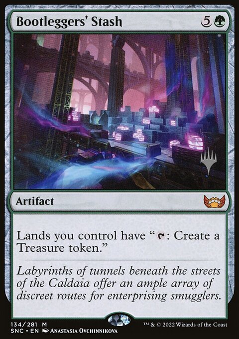 Bootleggers' Stash, Streets of New Capenna Promos #134p, Magic: The Gathering card