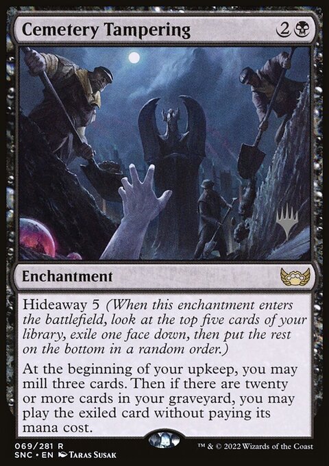 Cemetery Tampering, Streets of New Capenna Promos #69p, Magic: The Gathering card