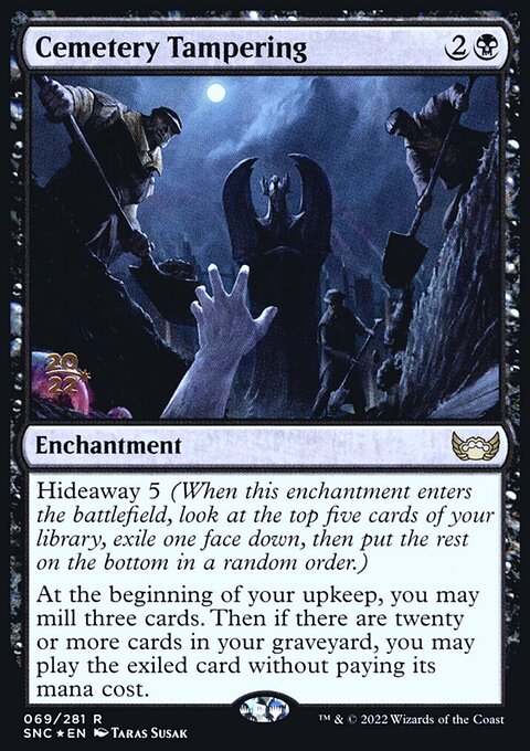 Cemetery Tampering, Streets of New Capenna Promos #69s, Magic: The Gathering card