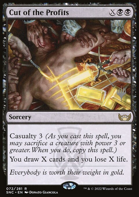 Cut of the Profits, Streets of New Capenna Promos #72p, Magic: The Gathering card