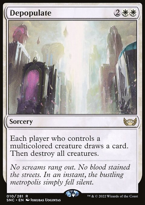 Depopulate, Streets of New Capenna Promos #10p, Magic: The Gathering card