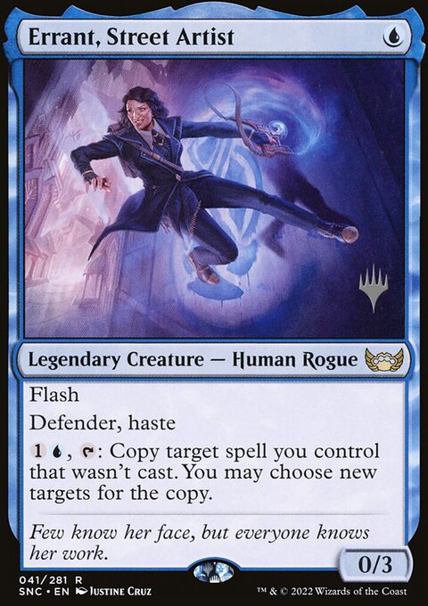 Errant, Street Artist, Streets of New Capenna Promos #41p, Magic: The Gathering card