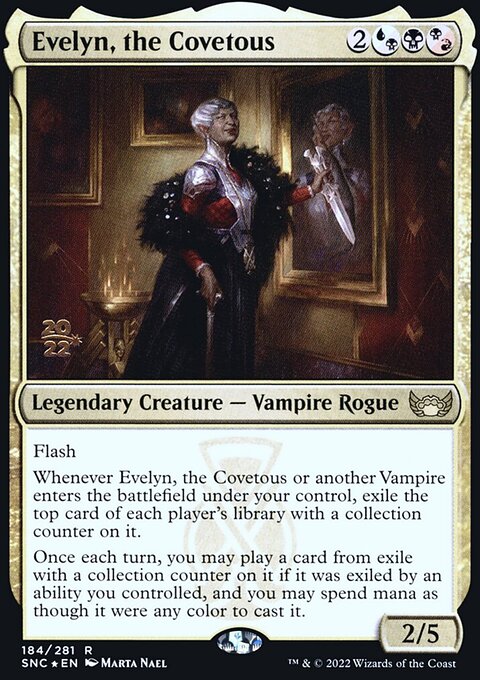 Evelyn, the Covetous, Streets of New Capenna Promos #184s, Magic: The Gathering card