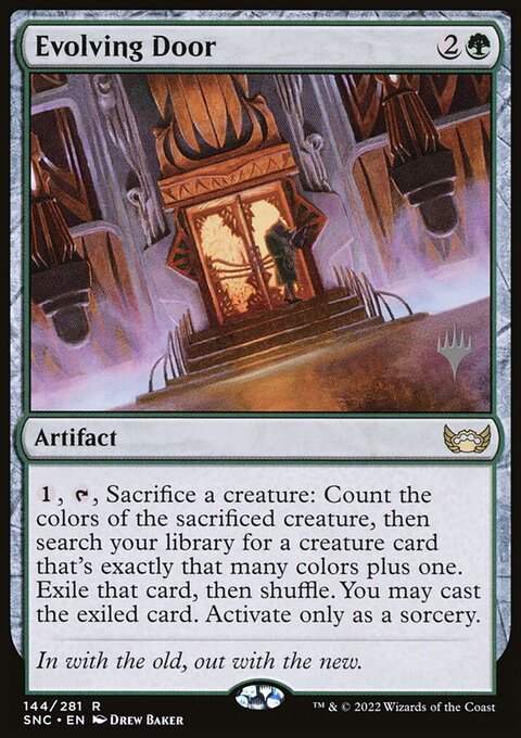 Evolving Door, Streets of New Capenna Promos #144p, Magic: The Gathering card