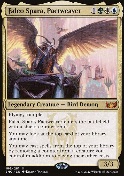 Falco Spara, Pactweaver, Streets of New Capenna Promos #186p, Magic: The Gathering card