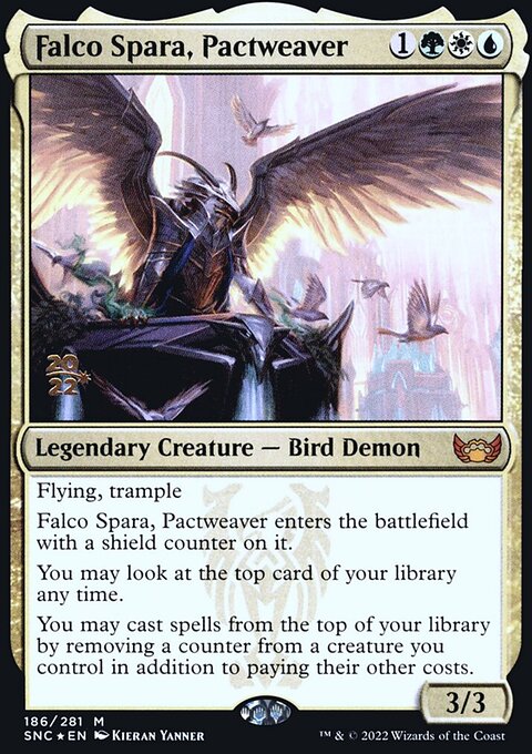 Falco Spara, Pactweaver, Streets of New Capenna Promos #186s, Magic: The Gathering card