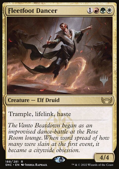 Fleetfoot Dancer, Streets of New Capenna Promos #188p, Magic: The Gathering card