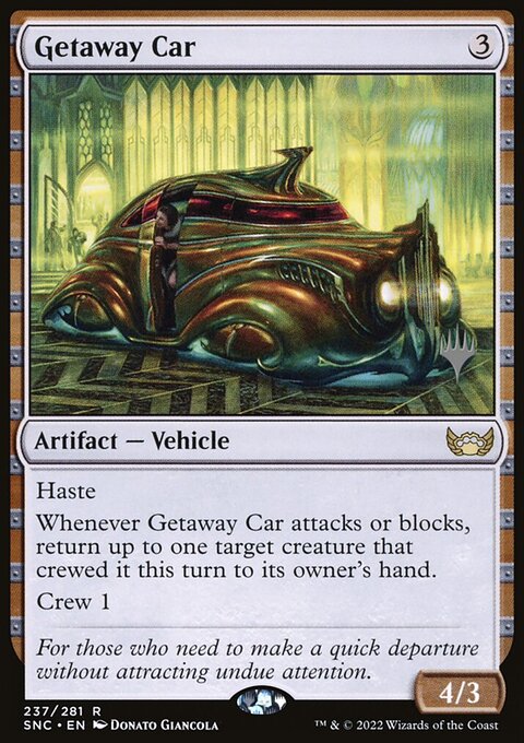 Getaway Car, Streets of New Capenna Promos #237p, Magic: The Gathering card