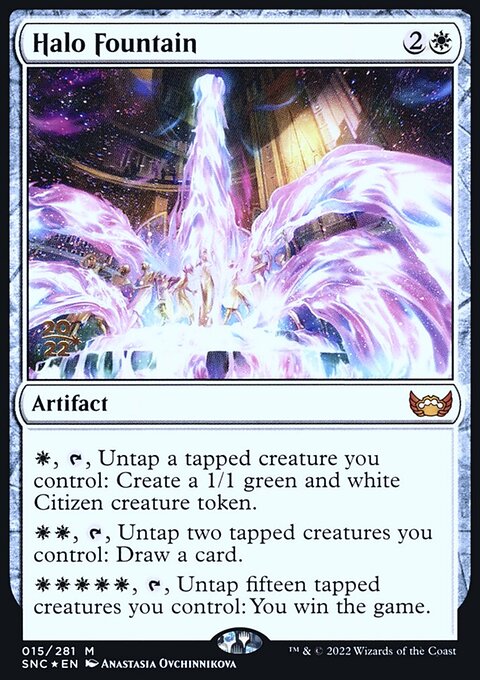 Halo Fountain, Streets of New Capenna Promos #15s, Magic: The Gathering card