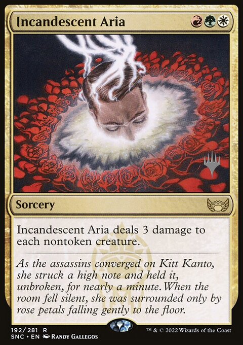 Incandescent Aria, Streets of New Capenna Promos #192p, Magic: The Gathering card