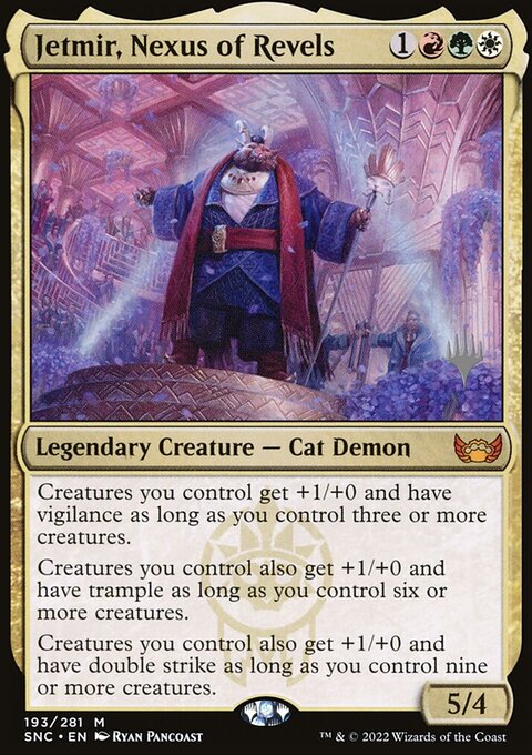 Jetmir, Nexus of Revels, Streets of New Capenna Promos #193p, Magic: The Gathering card