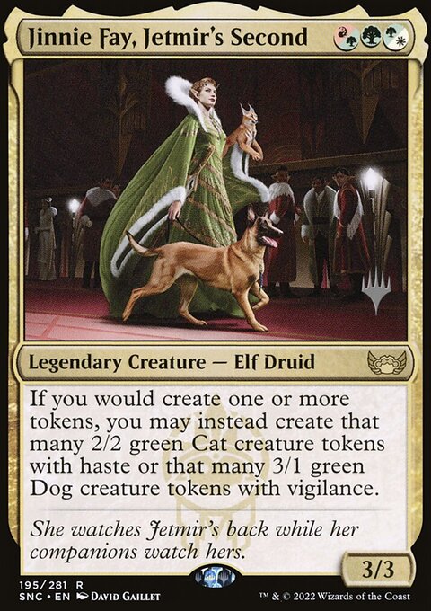 Jinnie Fay, Jetmir's Second, Streets of New Capenna Promos #195p, Magic: The Gathering card