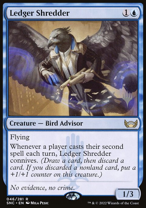 Ledger Shredder, Streets of New Capenna Promos #46p, Magic: The Gathering card