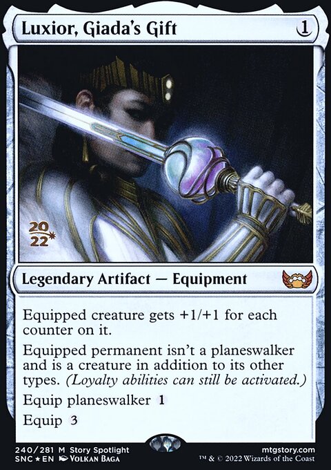 Luxior, Giada's Gift, Streets of New Capenna Promos #240s, Magic: The Gathering card