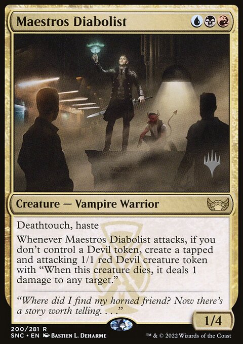 Maestros Diabolist, Streets of New Capenna Promos #200p, Magic: The Gathering card