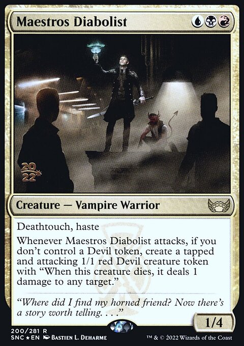 Maestros Diabolist, Streets of New Capenna Promos #200s, Magic: The Gathering card