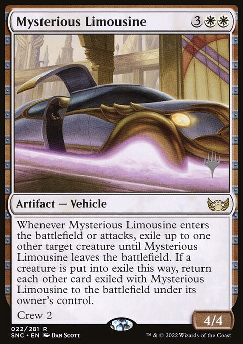 Mysterious Limousine, Streets of New Capenna Promos #22p, Magic: The Gathering card