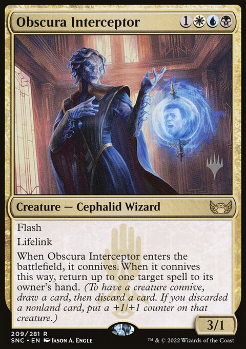 Obscura Interceptor, Streets of New Capenna Promos #209p, Magic: The Gathering card