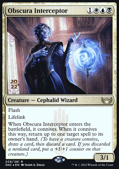 Obscura Interceptor, Streets of New Capenna Promos #209s, Magic: The Gathering card