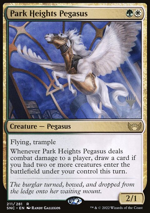 Park Heights Pegasus, Streets of New Capenna Promos #211p, Magic: The Gathering card