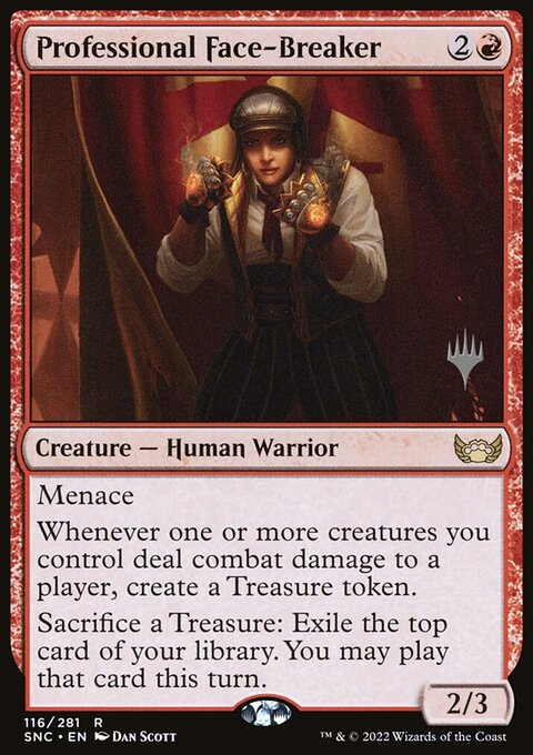 Professional Face-Breaker, Streets of New Capenna Promos #116p, Magic: The Gathering card