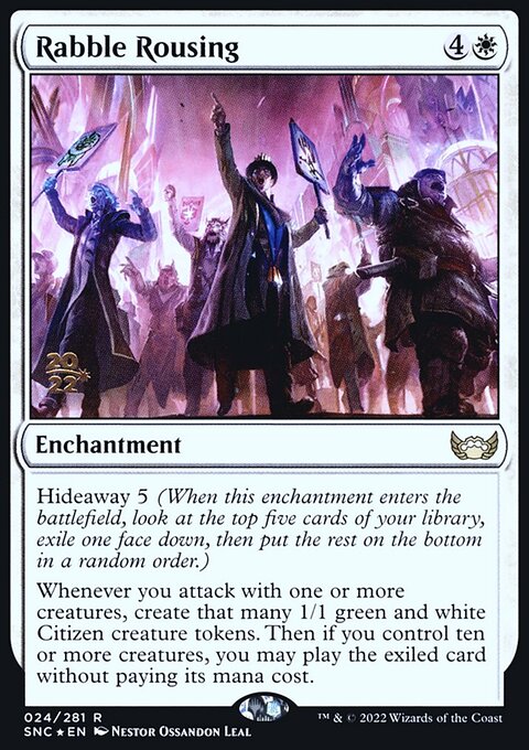 Rabble Rousing, Streets of New Capenna Promos #24s, Magic: The Gathering card