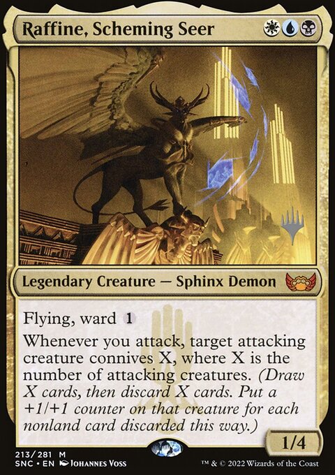 Raffine, Scheming Seer, Streets of New Capenna Promos #213p, Magic: The Gathering card