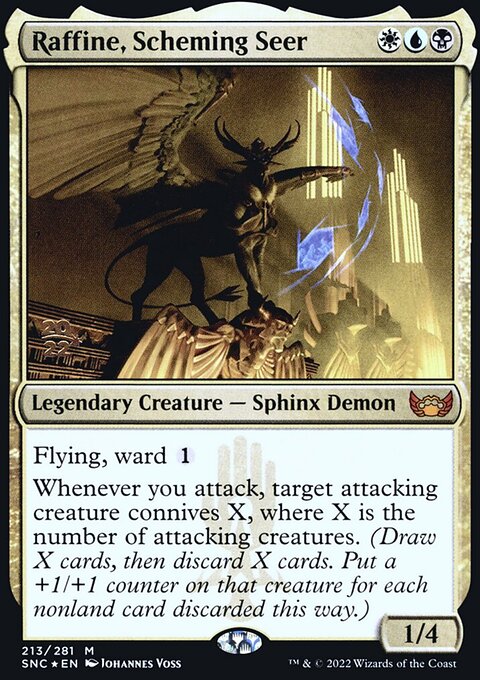 Raffine, Scheming Seer, Streets of New Capenna Promos #213s, Magic: The Gathering card