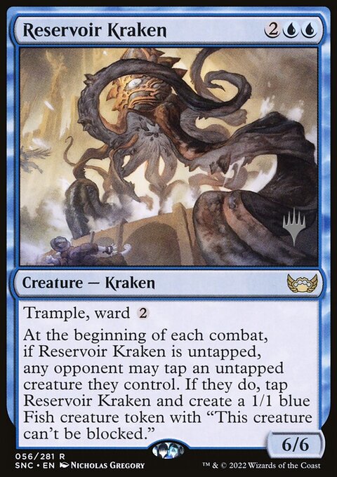 Reservoir Kraken, Streets of New Capenna Promos #56p, Magic: The Gathering card