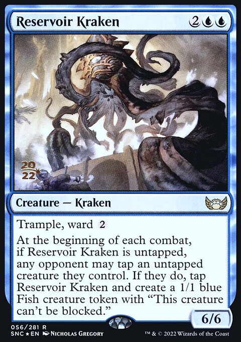 Reservoir Kraken, Streets of New Capenna Promos #56s, Magic: The Gathering card