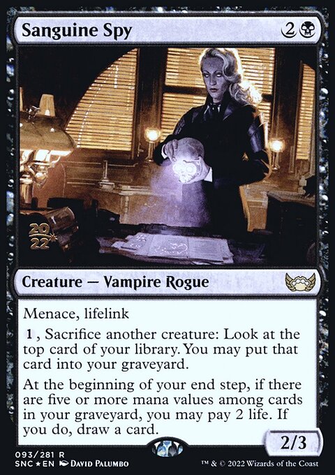 Sanguine Spy, Streets of New Capenna Promos #93s, Magic: The Gathering card