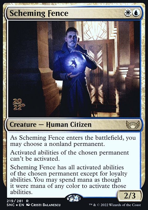 Scheming Fence, Streets of New Capenna Promos #219s, Magic: The Gathering card
