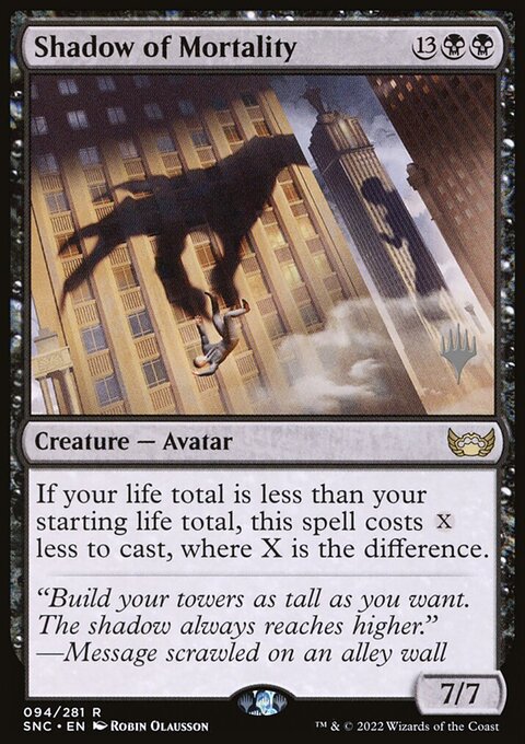 Shadow of Mortality, Streets of New Capenna Promos #94p, Magic: The Gathering card