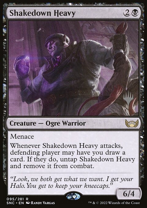 Shakedown Heavy, Streets of New Capenna Promos #95p, Magic: The Gathering card