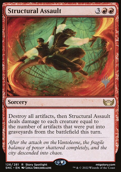 Structural Assault, Streets of New Capenna Promos #126p, Magic: The Gathering card