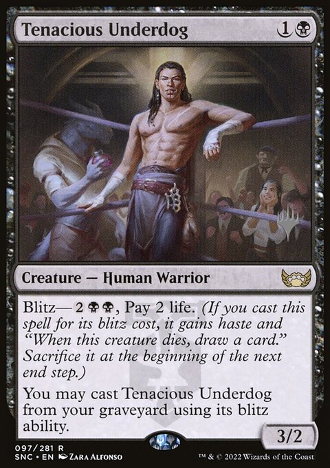 Tenacious Underdog, Streets of New Capenna Promos #97p, Magic: The Gathering card
