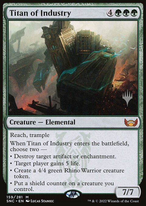 Titan of Industry, Streets of New Capenna Promos #159p, Magic: The Gathering card