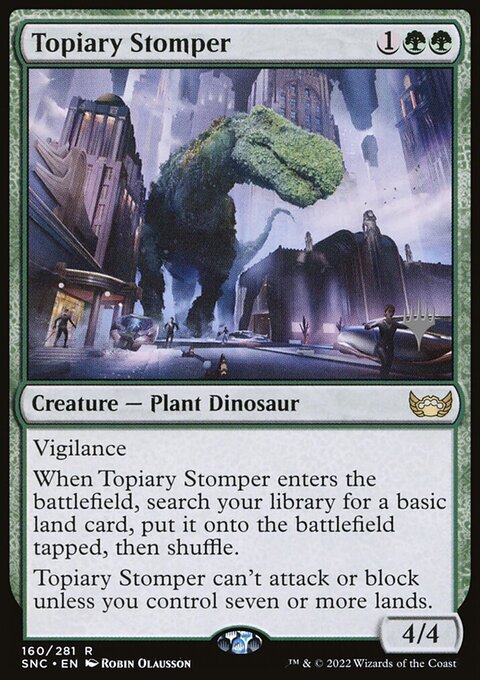 Topiary Stomper, Streets of New Capenna Promos #160p, Magic: The Gathering card