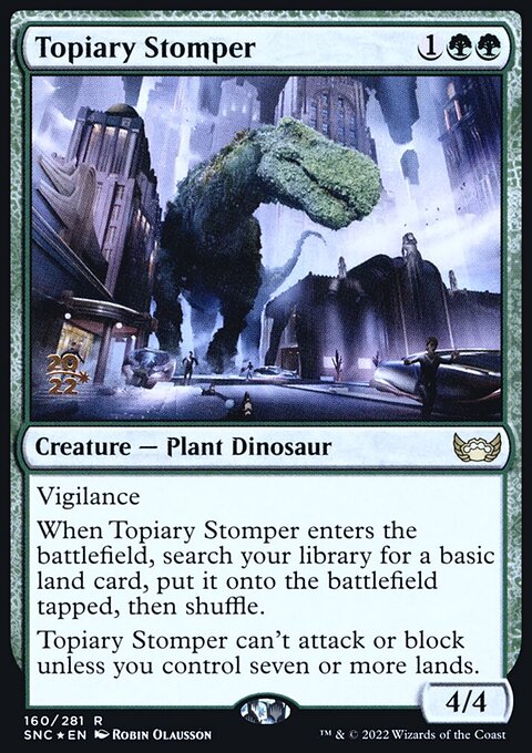 Topiary Stomper, Streets of New Capenna Promos #160s, Magic: The Gathering card