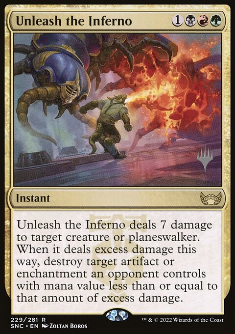 Unleash the Inferno, Streets of New Capenna Promos #229p, Magic: The Gathering card