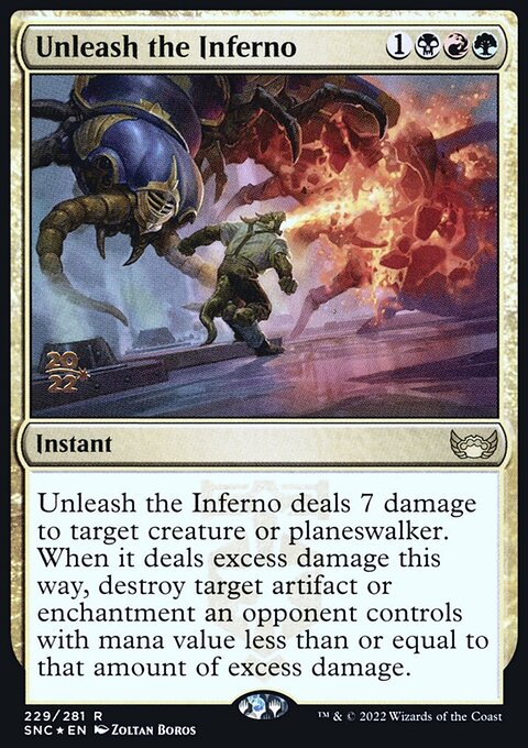 Unleash the Inferno, Streets of New Capenna Promos #229s, Magic: The Gathering card