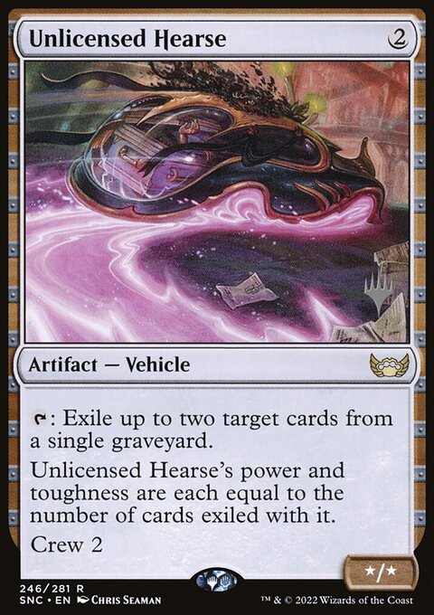 Unlicensed Hearse, Streets of New Capenna Promos #246p, Magic: The Gathering card