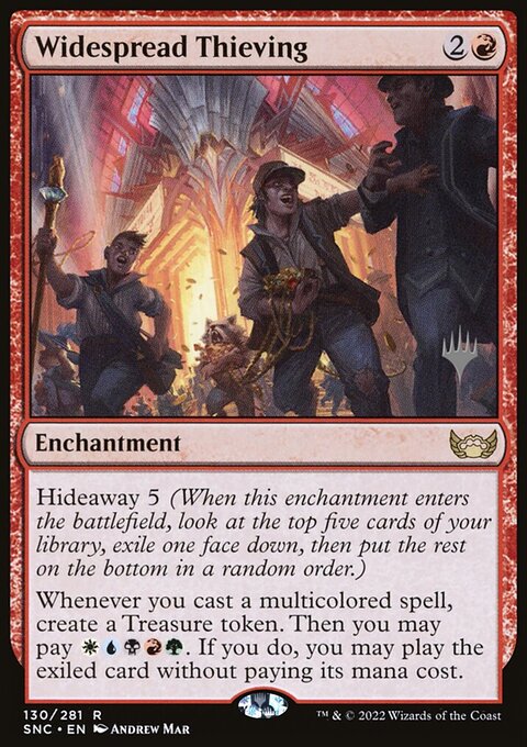 Widespread Thieving, Streets of New Capenna Promos #130p, Magic: The Gathering card