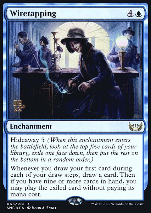 Wiretapping, Streets of New Capenna Promos #65s, Magic: The Gathering card