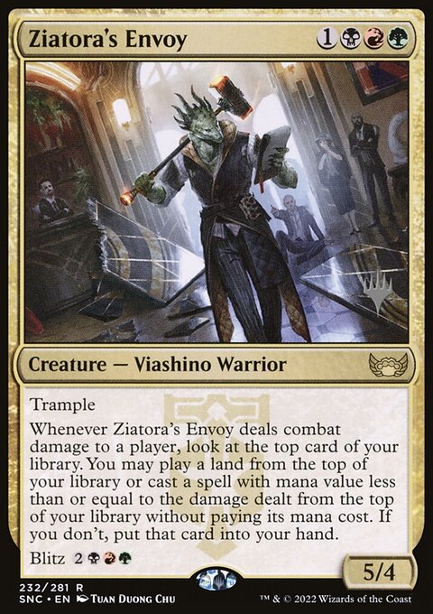 Ziatora's Envoy, Streets of New Capenna Promos #232p, Magic: The Gathering card